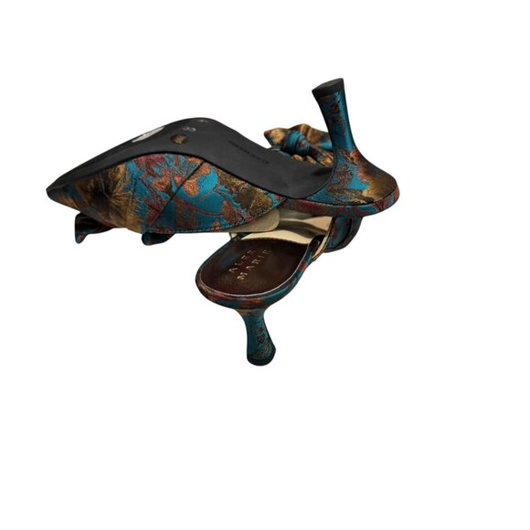 Alex Marie Metallic Floral Brocade Pointed Toe Mules | Size 9M NWT - Picture 11 of 14